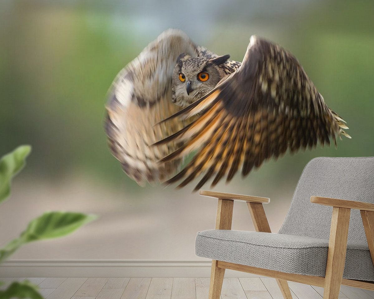 Voorbeeld van het werk in een kamer