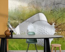 Voorbeeld van het werk in een kamer