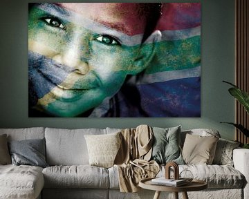 Mixed art : Garçon sud-africain