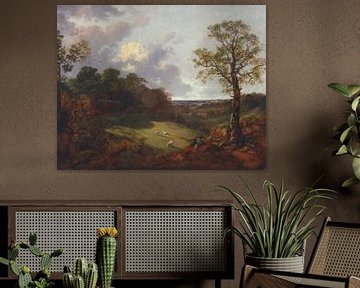 Bosrijk landschap met een huisje en een herder, Thomas Gainsborough, Thomas Gainsborough