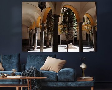 courtyard with arches architecture by Jan Katuin