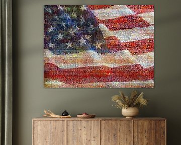 Amerikanisches Flaggenmosaik