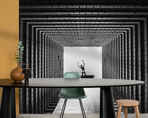 Voorbeeld van het werk in een kamer