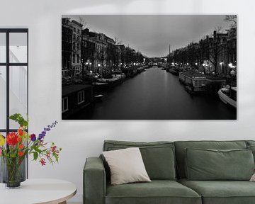 Canal congelé d'Amsterdam sur Richard de Nooij