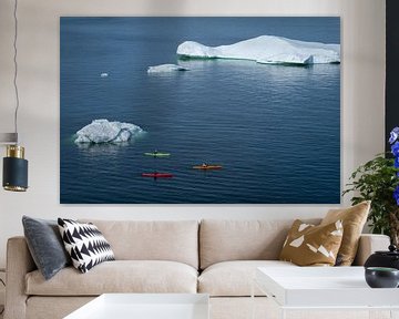 Kayaking around the icebergs in Greenland. by Ralph Rozema