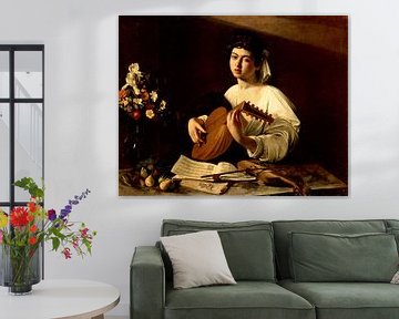 Lute-speler, Caravaggio (Michelangelo Merisi da Caravaggio).