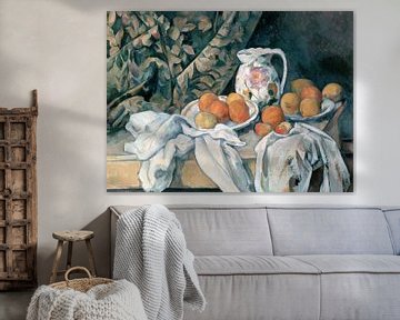 Stilleven met een gordijn, Paul Cézanne