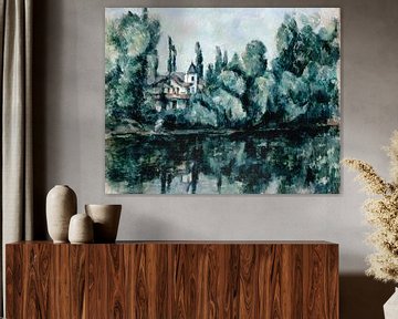 De oevers van de Marne (Villa aan de oever van een rivier), Paul Cèzanne