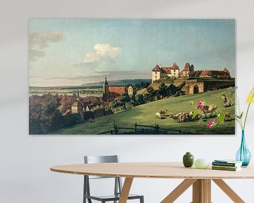 Blick auf Pirna vom Schloss Sonnenstein, Bernardo Bellotto