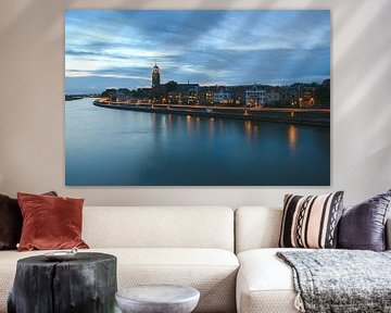 Evening photo Deventer skyline by Rick de Visser