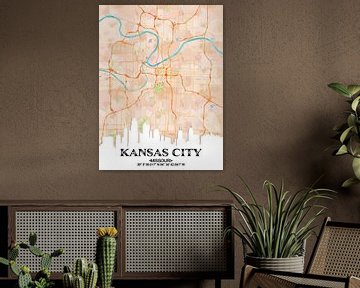 Kansas Stad van Printed Artings