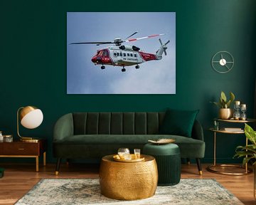 Sikorsky S-92A Helibus in Kustwacht schema Verenigd Koninkrijk van Beeld Creaties Ed Steenhoek | Fotografie en Kunstmatige Beelden