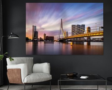 Erasmus Bridge Rotterdam Sunrise Gold by Vincent Fennis