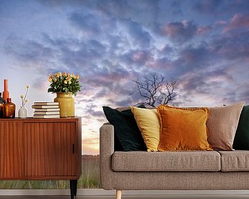 Sunrise on the Ballooning Field, Drenthe. by Ton Drijfhamer