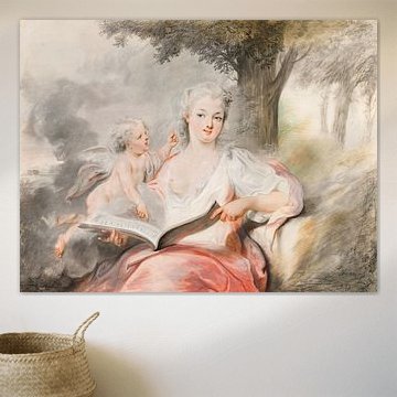 Dame avec Cupidon et un livre de chansons, Cornelis Troost