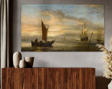 Sonnenuntergang auf See, Willem van de Velde der Jüngere
