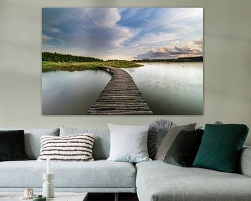 Hollands Polderlandschap en zonsondergang van Original Mostert Photography