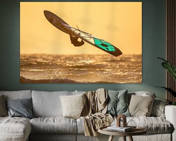 Windsurfer sunset by Linda Raaphorst