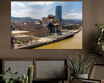 Guggenheim museum in Bilbao van Easycopters