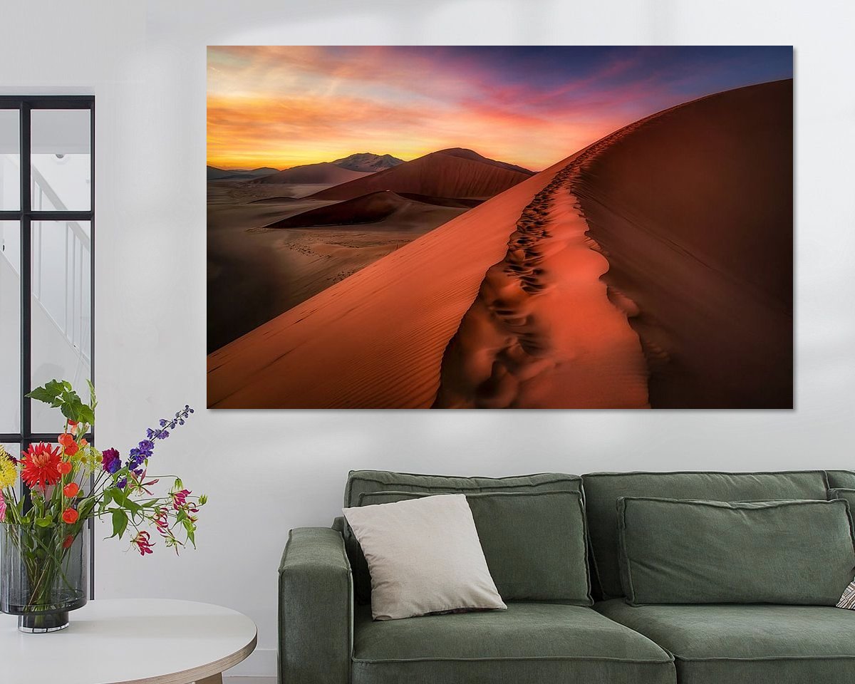 Voorbeeld van het werk in een kamer