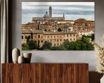 Dächer und Kathedrale von Siena, Toskana von Easycopters