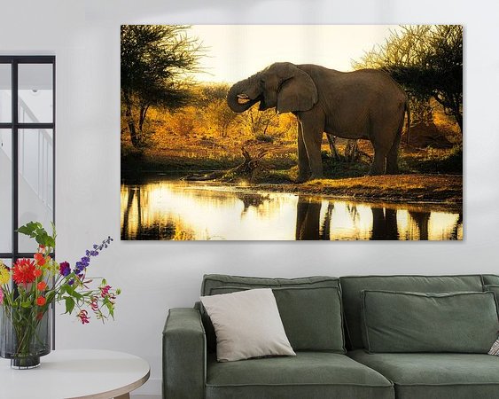 Voorbeeld van het werk in een kamer