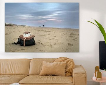 Getting a breath of fresh air on the beach