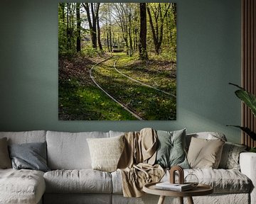 Straßenbahn im Wald (Farbe) von Sander de Jong