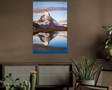 Zonsopgang bij de Matterhorn in Zwitserland
