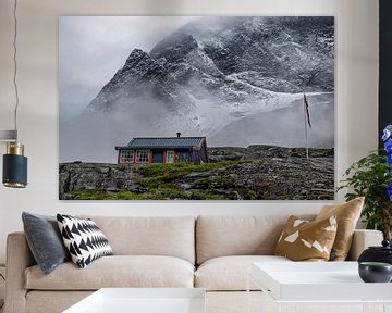 Noorwegen, de top van de Trollstigen. van Arjen Roos