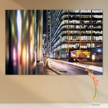 Canary Wharf, Londres la nuit.