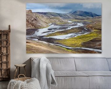 Road to Landmannalaugar - Iceland van Arnold van Wijk