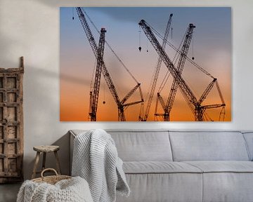 Grues de chantier sur David Bleeker