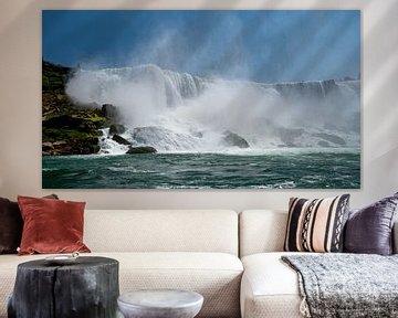 Aanzicht op de Horseshoe waterval in de Niagarawatervallen van op het water van Beeld Creaties Ed Steenhoek | Fotografie en Kunstmatige Beelden
