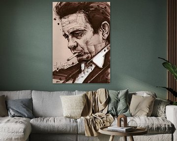 Johnny Cash art by Jos Hoppenbrouwers