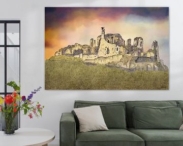 Château de Valkenburg, ruine du château de Valkenburg sur Edo Illustrator