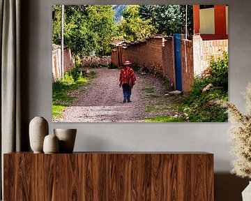 Traditionele man in Sacred Valley, Peru van John Ozguc