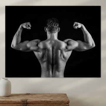 Bodybuilder in Black and White by Art By Dominic