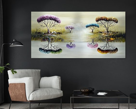 Voorbeeld van het werk in een kamer