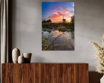Sunrise Kinderdijk 10 by Henk Smit