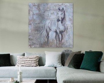 Painting horse, abstract by Mieke Daenen