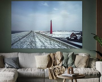 L'hiver sur le Zeedijk sur Klaas Fidom