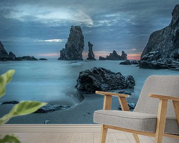 Evening image of the Aiguilles de Port Coton, Belle Ile and Mer by Arthur Puls Photography