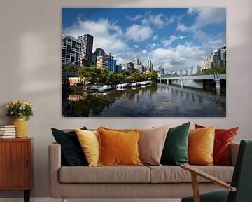Een uitzicht op de Yarra River, Melbourne, Victoria, Australia van Tjeerd Kruse