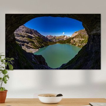 view over the lake oeschinensee