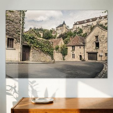 Street scene of Rue du Pont, Angles-sur-l'Anglin, France