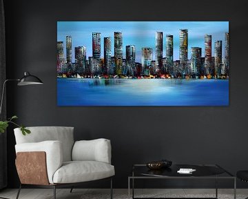 Skyline City van Gena Theheartofart