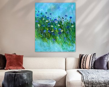 Blauwe korenbloemen van pol ledent