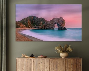 Sunset at Durdle Door, Dorset, England by Henk Meijer Photography