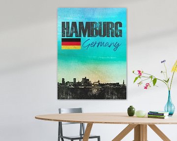Hamburg Duitsland van Printed Artings